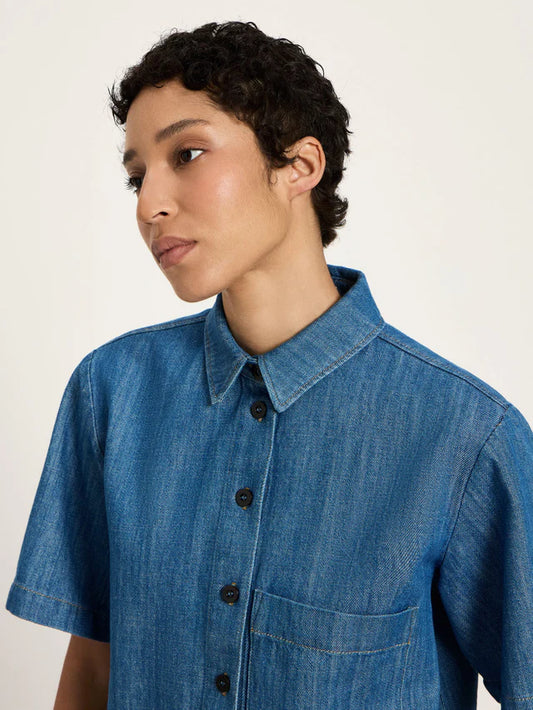 Jeans Shirt mid blue denim | Lanius