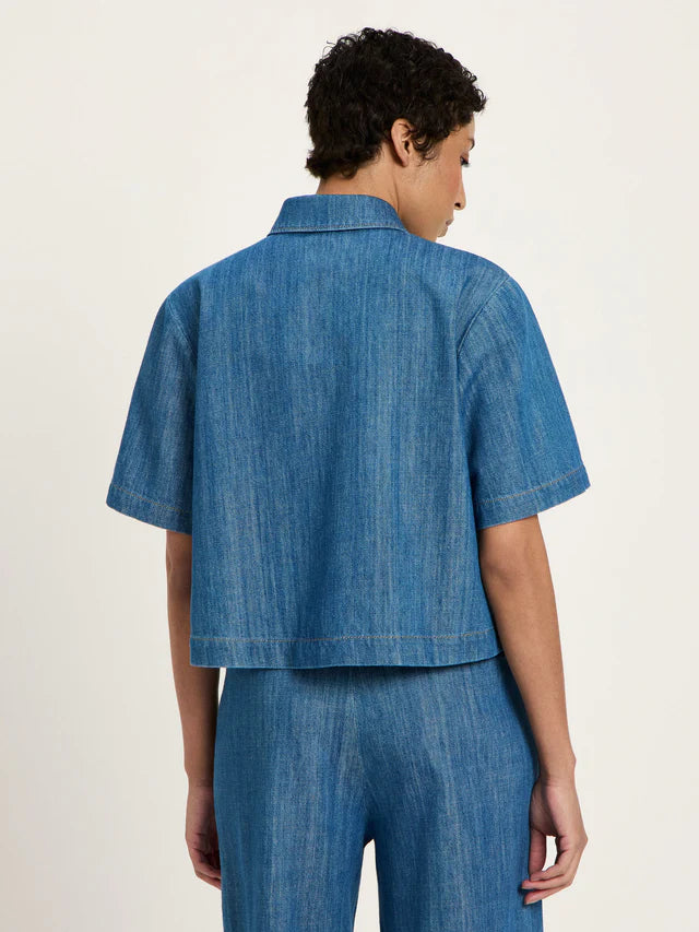 Jeans Shirt mid blue denim | Lanius