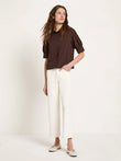 Bluse mit Puffärmeln GOTS	chocolate | Lanius