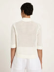 Strickjacke kurzarm (GOTS) off white | Lanius