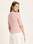 Halbarmshirt GOTS lava red/ creme | Lanius