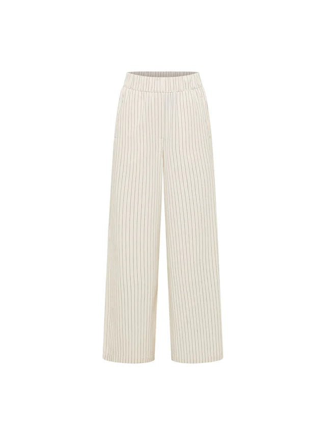Streifenhose GOTS white/ black| Lanius