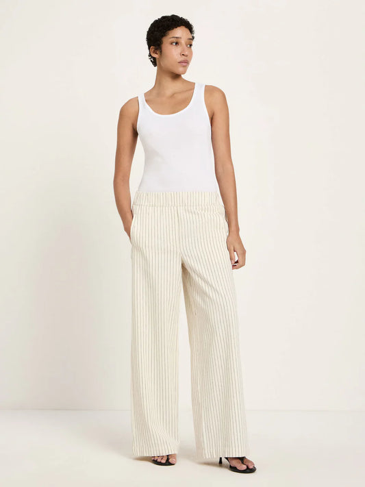 Streifenhose GOTS white/ black| Lanius