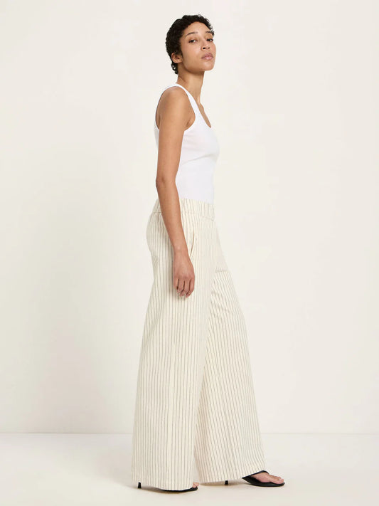 Streifenhose GOTS white/ black| Lanius