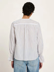 Bluse mit Spitze GOTS	white/ light blue | Lanius