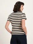 Shirt mit Streifen GOTS black/creme | Lanius