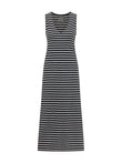 Maxikleid Ärmellos GOTS onyx/ creme | Lanius