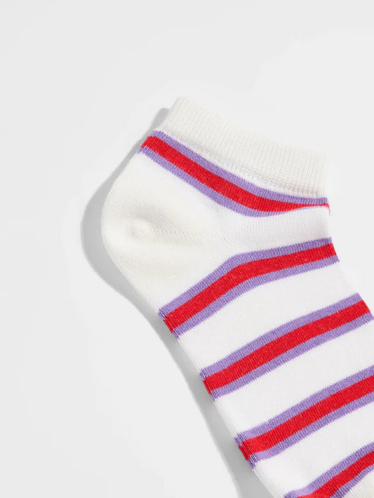 Sneaker Socken GOTS	 off white/ lava red | Lanius