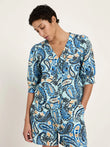 3/4 Arm Bluse GOTS print paisley mint | Lanius