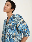3/4 Arm Bluse GOTS print paisley mint | Lanius
