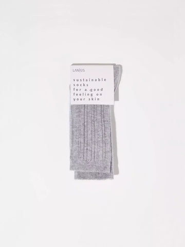 Rippenstrick-Socken grey melange | Lanius