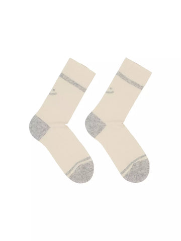 Socken mit Smiley grey melange / off white | Lanius