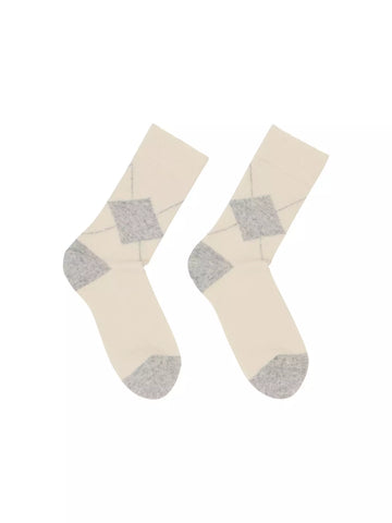 Socken mit Rauten grey melange | Lanius