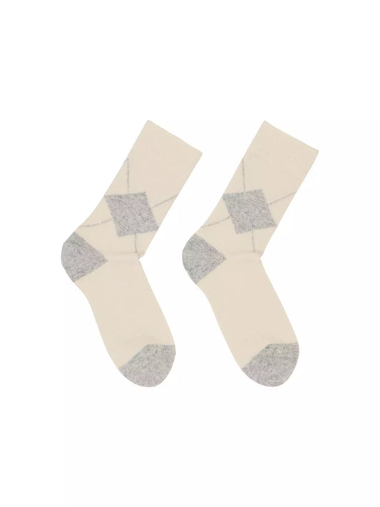 Socken mit Rauten grey melange | Lanius