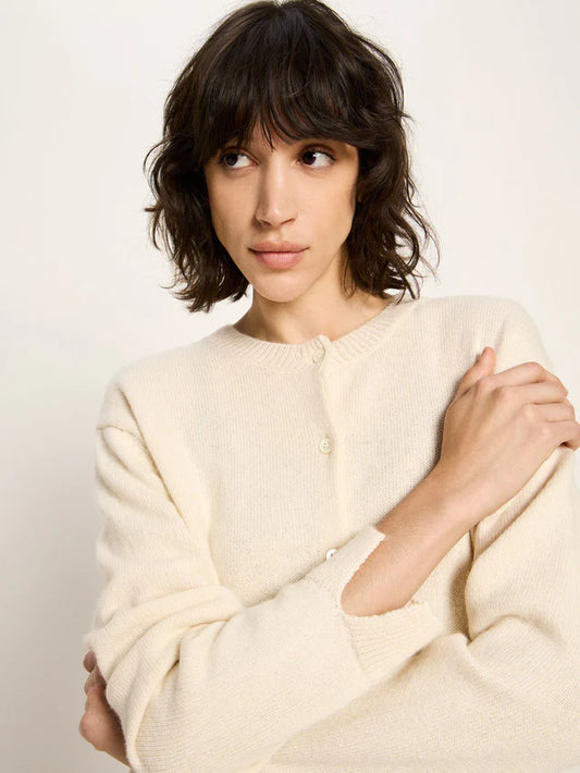 Boxy Strickjacke GOTS off white | Lanius