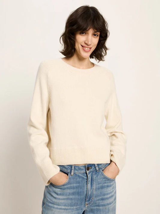 Cropped Pullover GOTS off white | Lanius