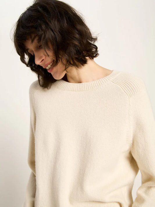 Cropped Pullover GOTS off white | Lanius