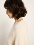 Cropped Pullover GOTS off white | Lanius