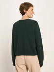 Cropped Pullover GOTS forest melange | Lanius