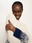 Jacquard Pullover off white | Lanius