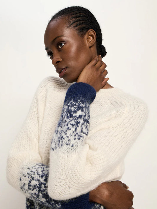 Jacquard Pullover off white | Lanius