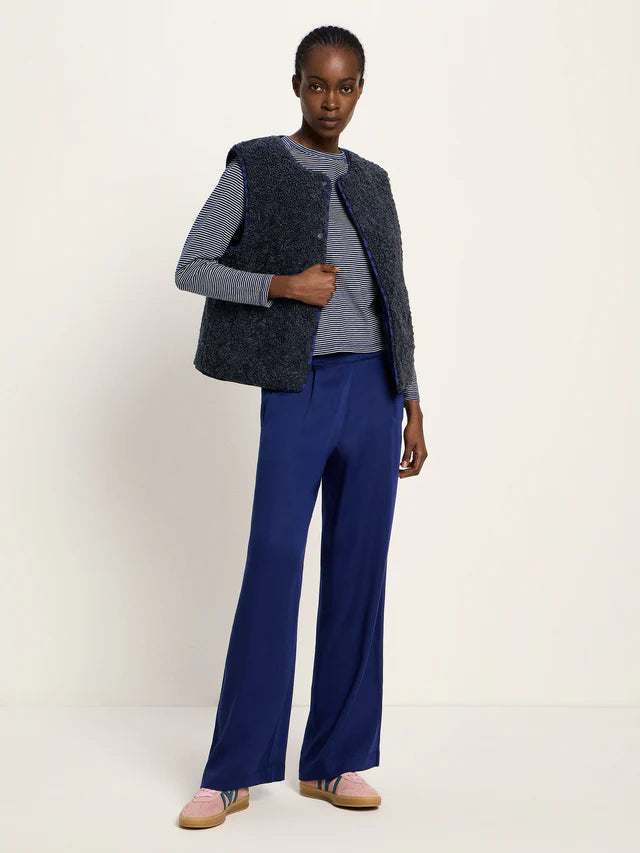 Wende Weste GRS Teddy animal print midnight | Lanius