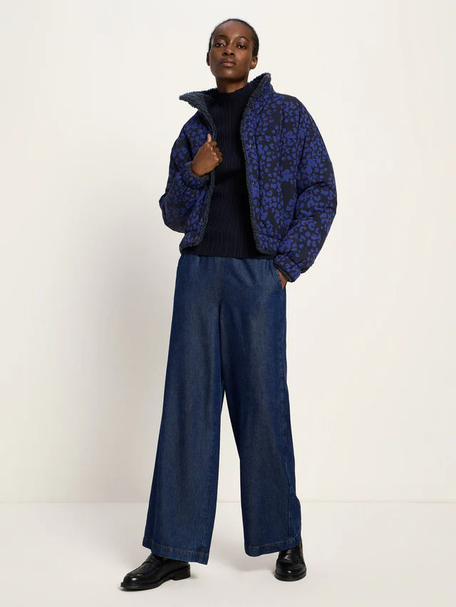 Wende Jacke GRS Teddy animal print midnight | Lanius