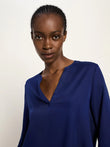 Bluse aus Tencel purple blue | Lanius
