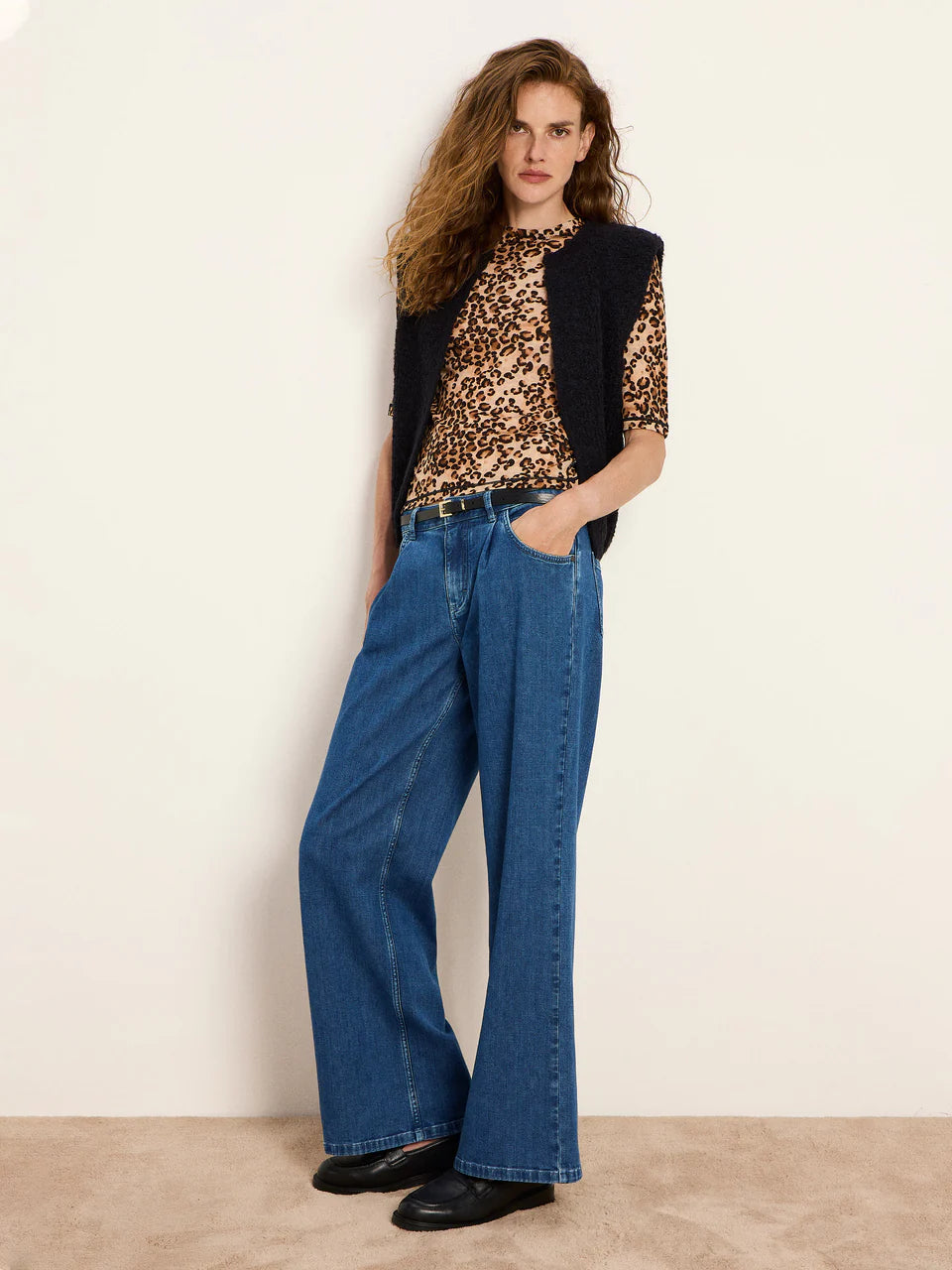 Boucle Strickweste black | Lanius