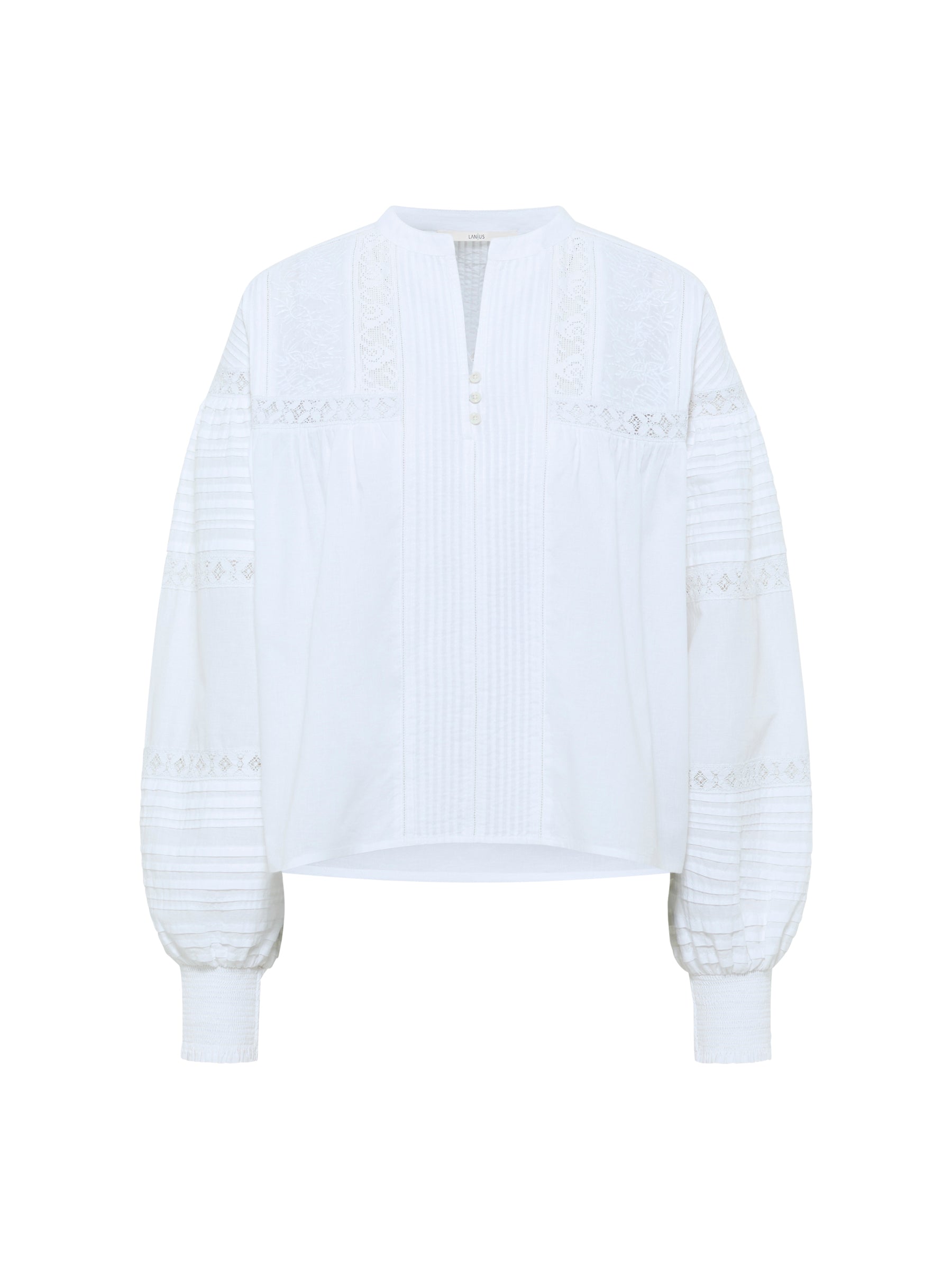 Spitzenbluse GOTS white | LANIUS