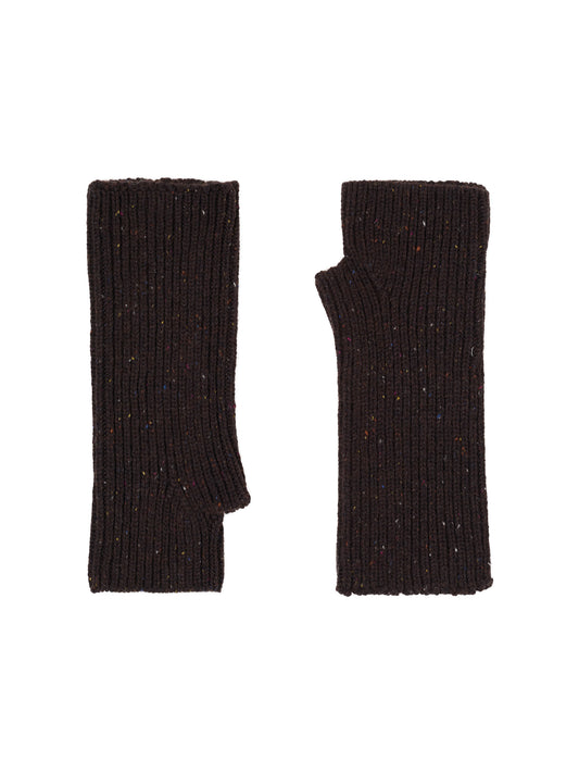 Stulpen GOTS bitter chocolate tweed | LANIUS