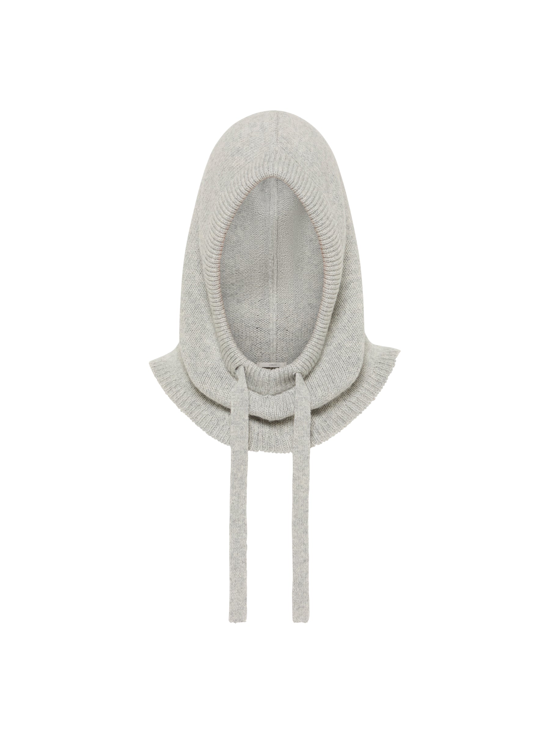 Balaklava Hoodie GOTS grey mel. | LANIUS