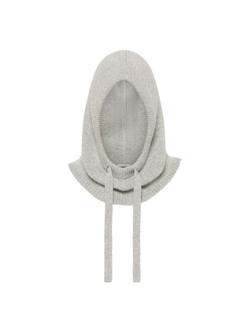 Balaklava Hoodie GOTS grey mel. | LANIUS