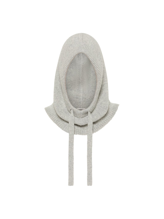 Balaklava Hoodie GOTS grey mel. | LANIUS