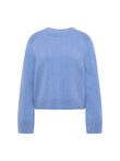 Cropped Pullover GOTS light blue melange | LANIUS