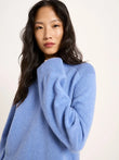 Cropped Pullover GOTS light blue melange | LANIUS