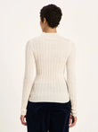 Rollkragenpullover GOTS off white melange | LANIUS