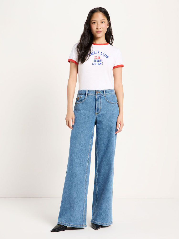Wide Jeans "SALT" GOTS ocean blue denim | LANIUS