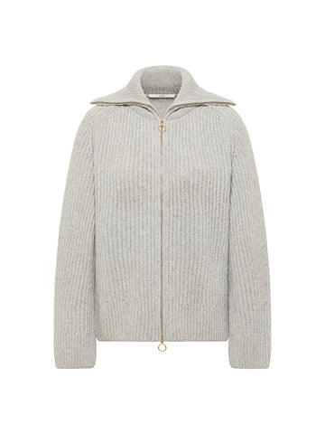 Strickjacke in Rippoptik grey | LANIUS