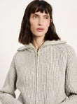 Strickjacke in Rippoptik grey | LANIUS