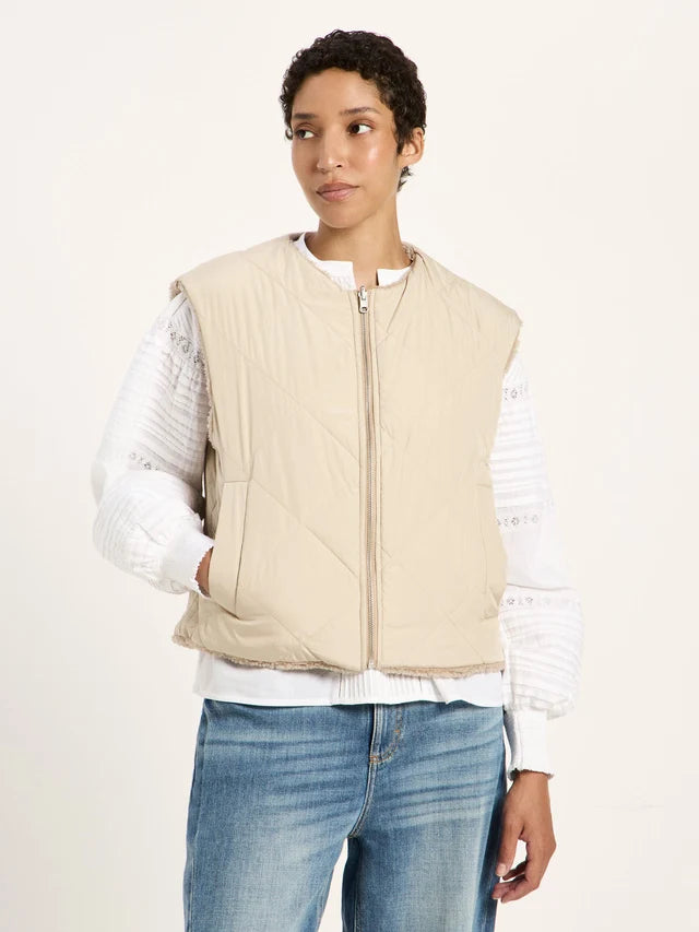 Wende Weste GRS white pepper | LANIUS