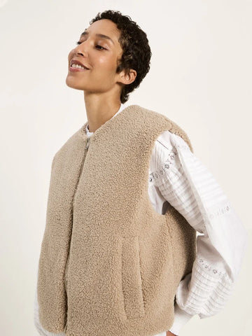 Wende Weste GRS white pepper | LANIUS