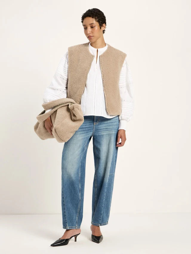 Wende Weste GRS white pepper | LANIUS