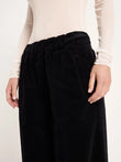 Hose mit weitem Bein GOTS soft cord black  | LANIUS