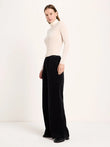 Hose mit weitem Bein GOTS soft cord black  | LANIUS