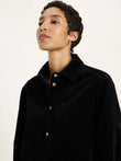 Bluse GOTS black soft corduroy | LANIUS