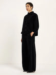 Bluse GOTS black soft corduroy | LANIUS