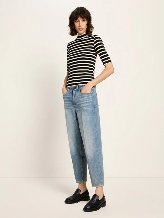 Tapered Jeans GOTS stonewash blue denim | Lanius