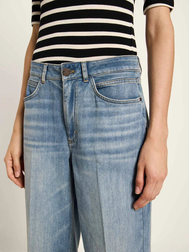 Tapered Jeans GOTS stonewash blue denim | Lanius