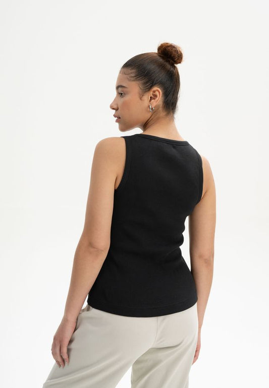Ribbed Tanktop DRISNA schwarz | MELAWEAR